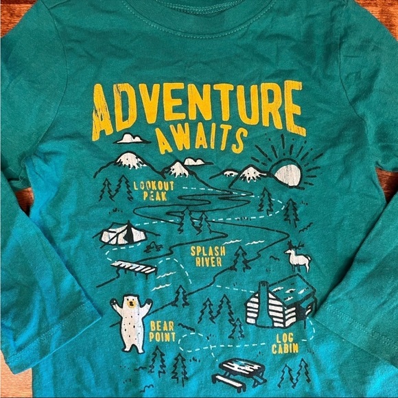 Boys 4t Old Navy shirt; Bears Camping Shirt; Adventure Awaits Shirt - Picture 3 of 8